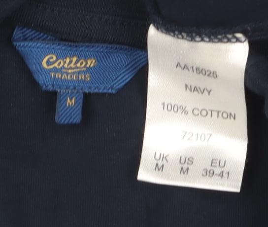 Mens UK Size M Cotton Traders Blue T-Shirt