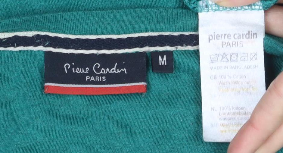 Pierre Cardin Men's Green Biker Graphic T-Shirt M