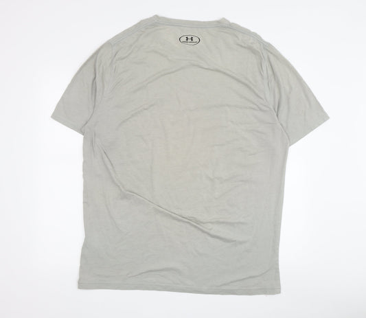 Under Armour Men's Grey T-Shirt, Large, Crew Neck