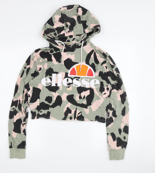 Additional front view of Ellesse Women's Multicoloured Camouflage Hoodie, size 8