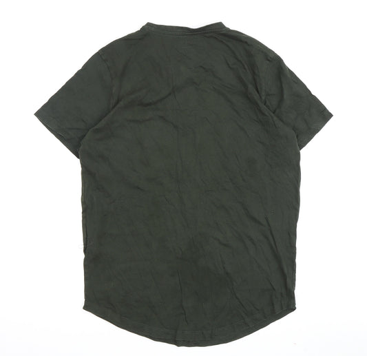 Jack & Jones Men's Green Crew Neck T-Shirt, Size S