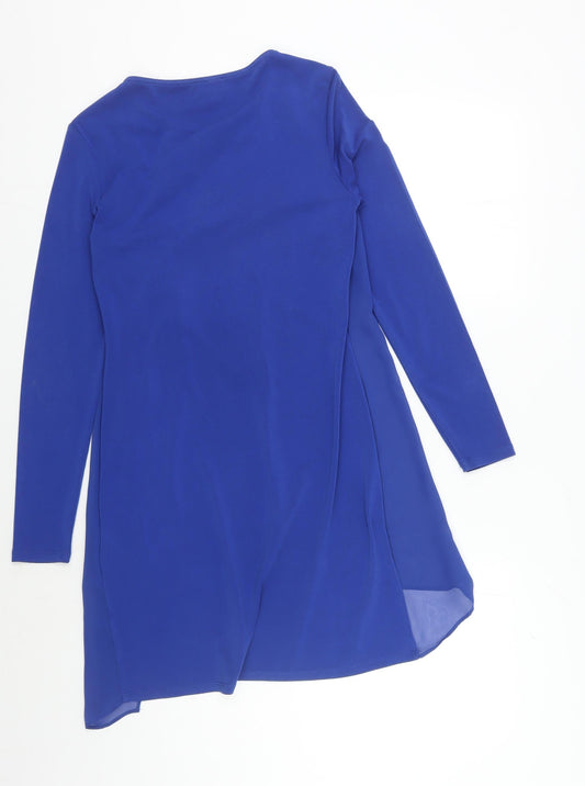Phase Eight Women's Asymmetric Blue Midi Dress Size 8