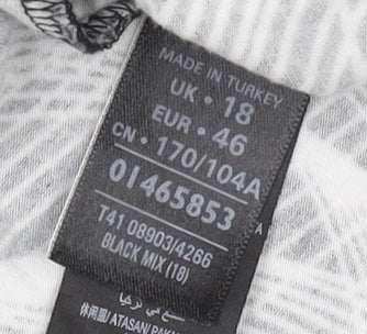 Womens UK Size 18 Unknown Black Basic Blouse