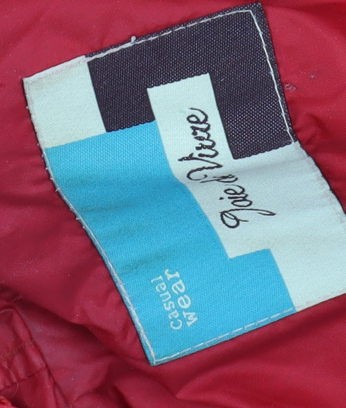 Mens UK Size M Joie de Vivre Red Windbreaker Coat