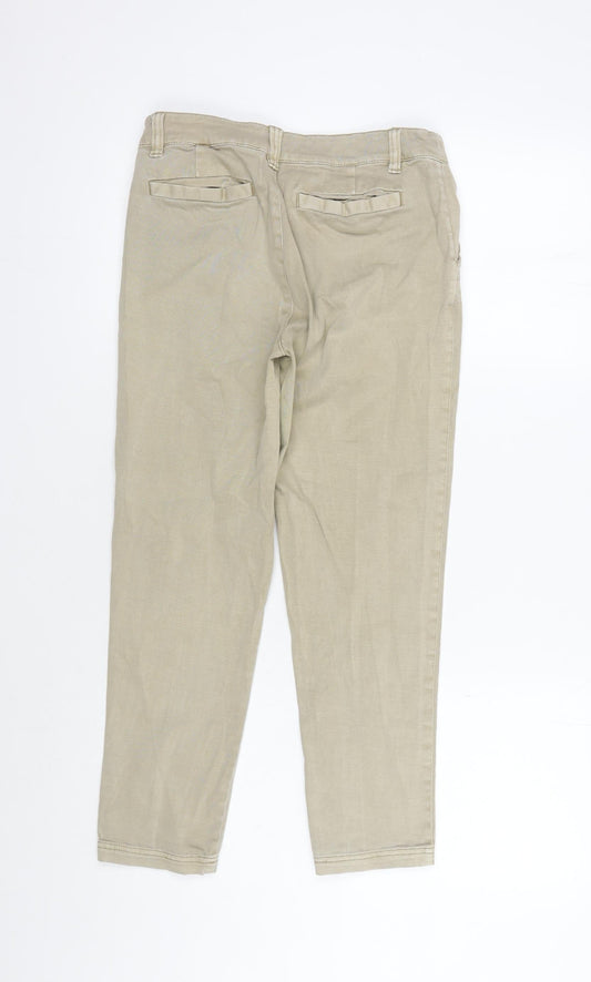Womens UK Size 8 Oasis Regular Fit Chino Beige Trousers