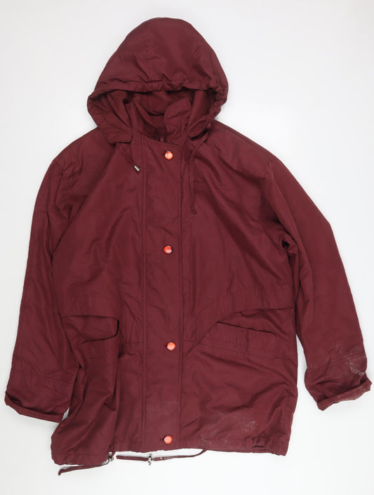 Womens UK Size XL Klass Collection Red Parka Coat