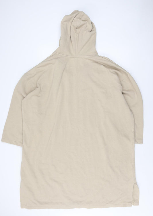H&M Women's Beige Hoodie XL Cotton Blend