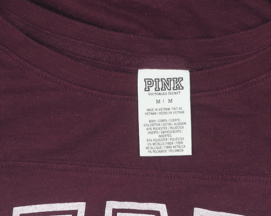 Womens UK Size M Victoria's Secret Multicoloured Basic T-Shirt