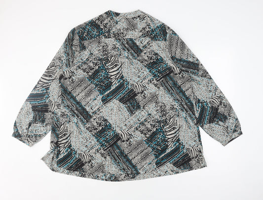 Damart Women's Multicoloured Geometric Blouse Size 22