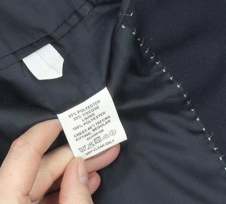 Mens UK Size 40 Moss Regular Black Suit Jacket