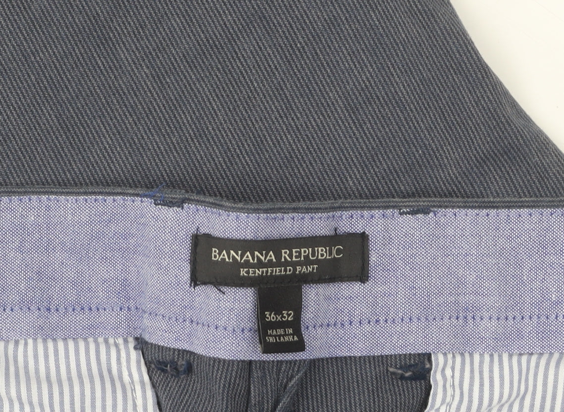 Mens UK Size 36 Banana Republic Chino Blue Trousers