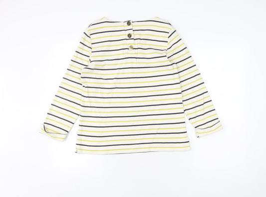 L.K. Bennett Women's Yellow Striped Pullover Jumper S