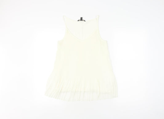 Womens UK Size XS Banana Republic Ivory Basic Tank