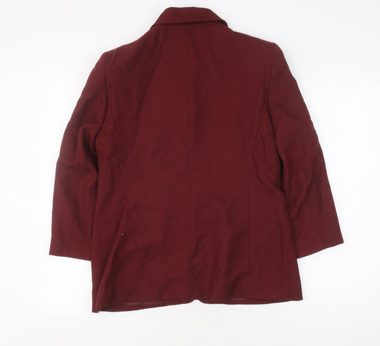 Eastex Women's Red Wool Blazer, Size 12, Vintage Tailored