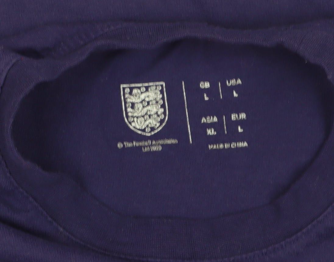 Men's Blue Regular Fit Sports T-Shirt L