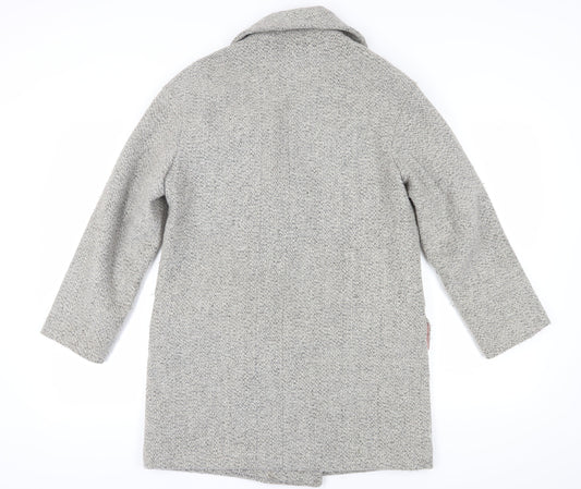 Oasis Women's Grey Wool Blend Pea Coat Size S