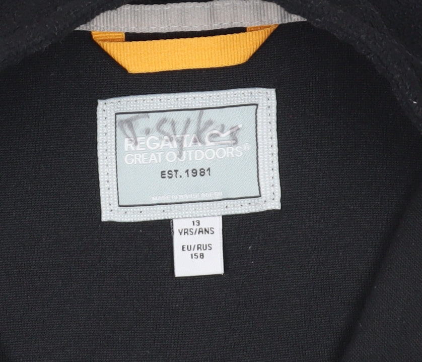 Regatta Boys Black Fleece Zip Sweatshirt 13 Years