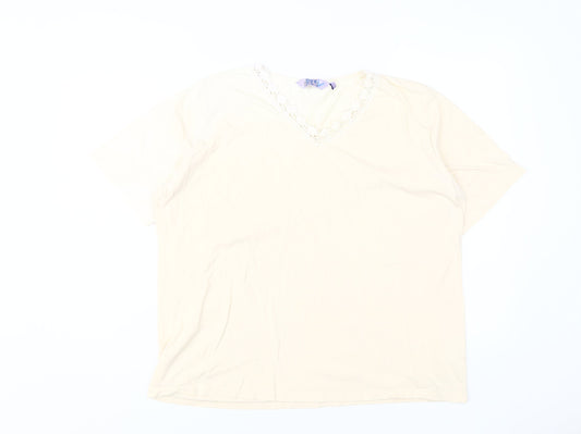 Womens UK Size L Honor Millburn Beige T-Shirt