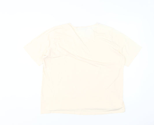 Womens UK Size L Honor Millburn Beige T-Shirt