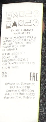 Marks and Spencer Men's Grey XL Wool High Neck Jumper