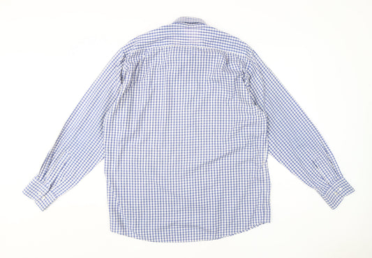 Mens UK Collar Size L Marks and Spencer Smart Blue Dress Shirt