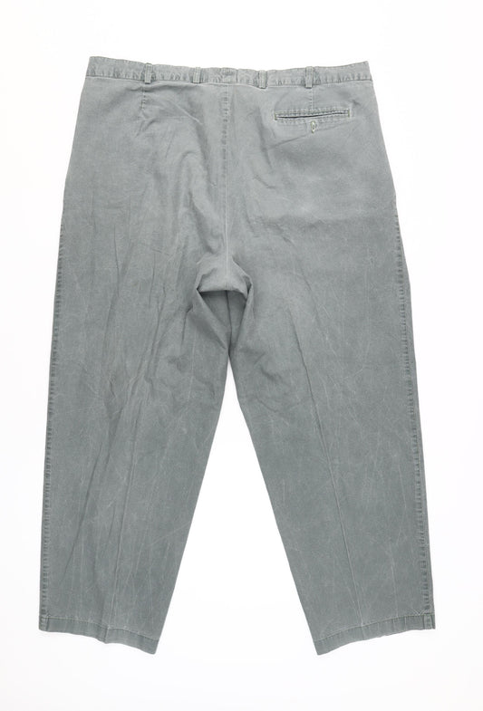 BHS Men's Green Pleated Trousers 40W29L Casual