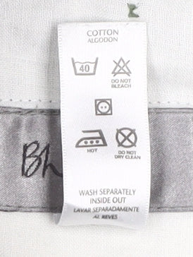 BHS Men's Green Pleated Trousers 40W29L Casual