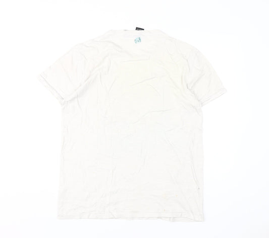 Scotch & Soda Men's White Retro Graphic T-Shirt M