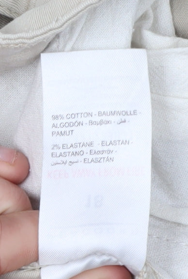 Peacocks Women Beige Khakis Jeans Size 18 Regular Fit