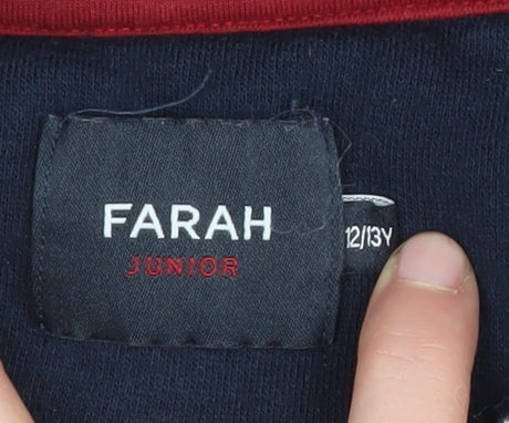 Farah Boys Blue Pullover Hoodie, 12-13 Years, Casual Wear