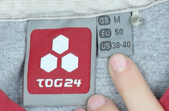 TOG24 Men's Red Crew Neck Long Sleeve T-Shirt, Size M