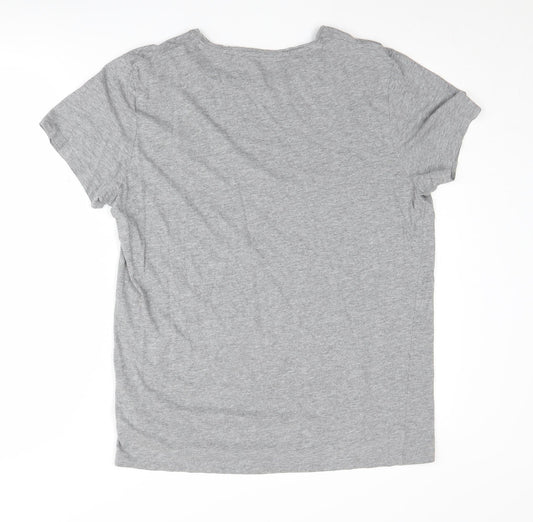 Jack & Jones Men's Grey Graphic Print T-Shirt L