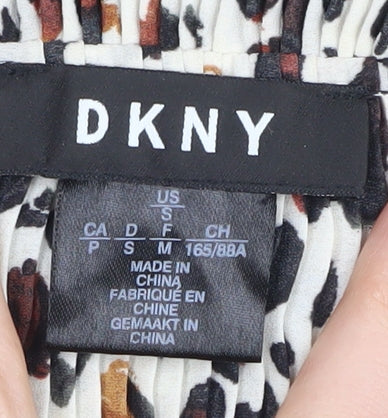 DKNY Women's Multicoloured Animal Print Blouse S