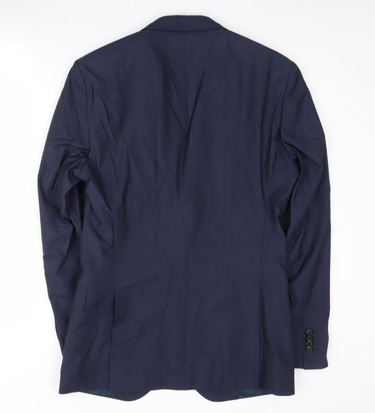 Mens UK Size 38 HUGO BOSS Regular Blue Suit Jacket