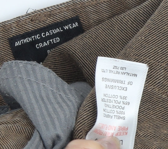 Easy Men's Brown Straight Jeans, Size 32, Regular Fit