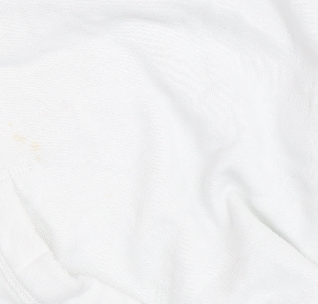 Hollister Women's White Full Zip Hoodie - Size S