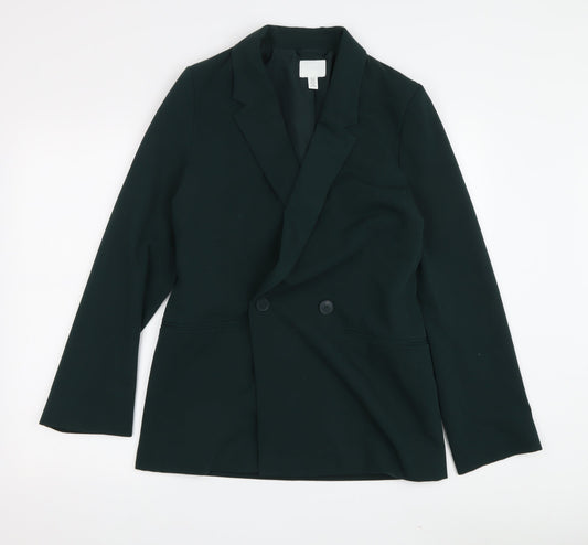 Womens UK Size XS H&M Green Basic Jacket