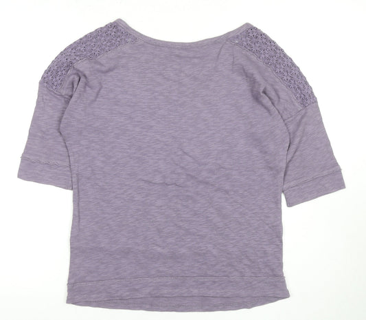 Marks and Spencer Purple Women’s Crochet T-Shirt Size 8
