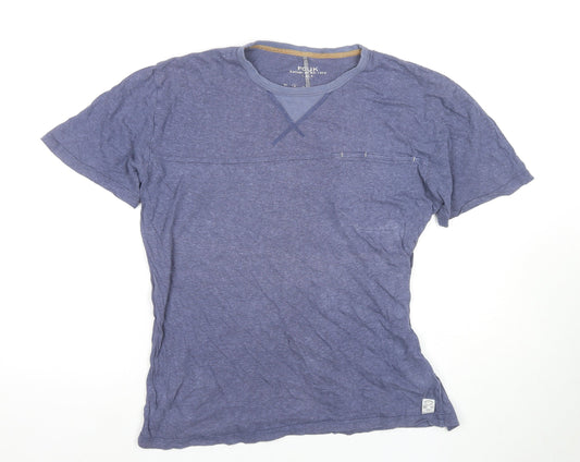 Unisex Adults UK Size S French Connection Blue Basic T-Shirt