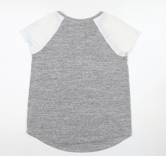 Gap Women's Grey Jersey T-Shirt, Size S, Casual Crew Neck