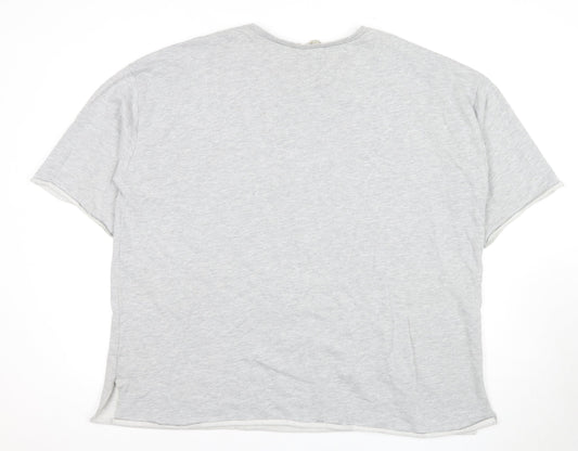 Unisex Adults UK Size L Zara Grey Basic T-Shirt