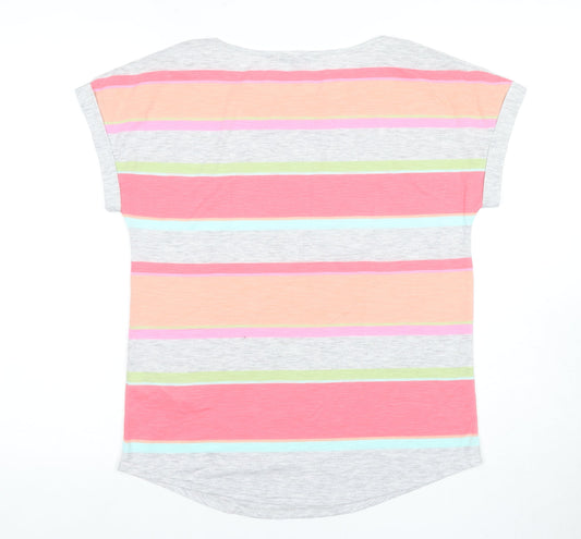 Womens UK Size S Oasis Multicoloured Basic T-Shirt