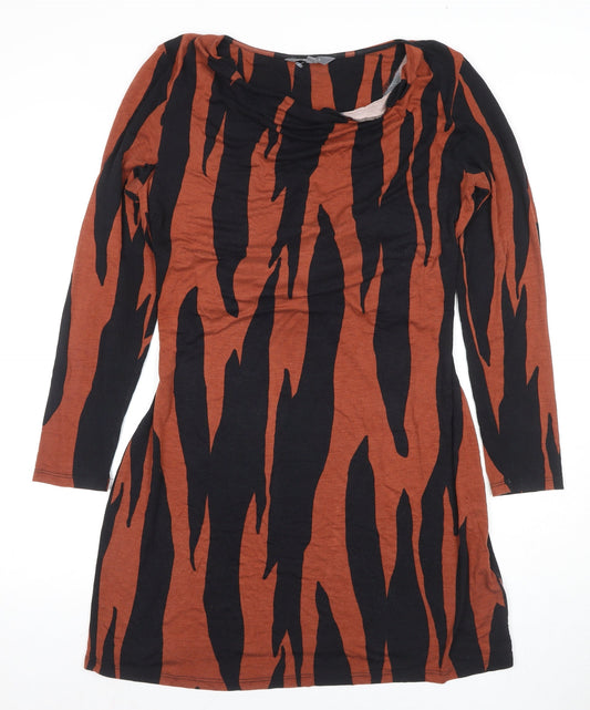 Additional front view of Principles Women's Multicoloured Animal Print Shift Dress, size 14