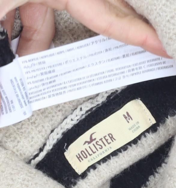 Womens UK Size M Hollister Black Pullover Jumper