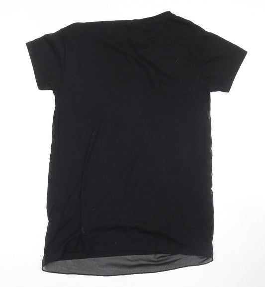 Womens UK Size 8 Harry Potter Black Jersey T-Shirt