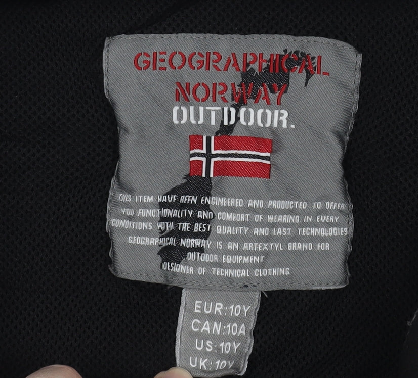 Geographical Norway Boys Black Fleece Jacket 10Y