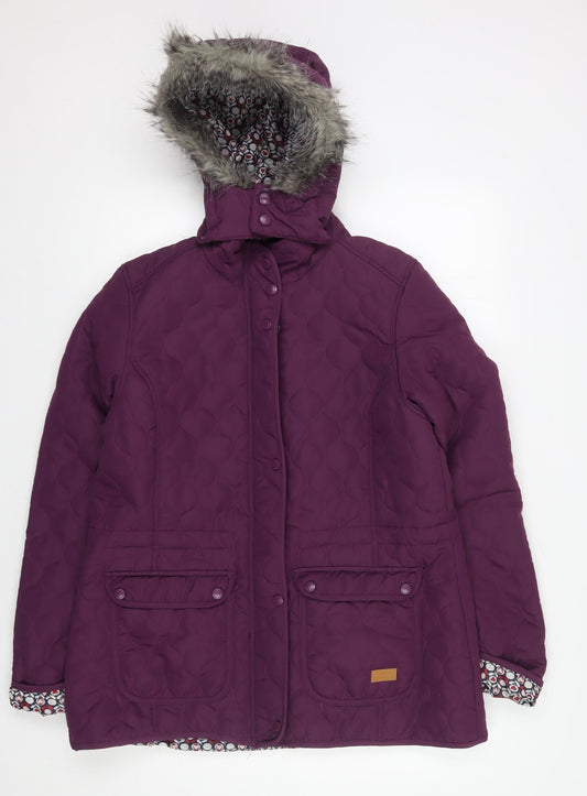 Womens UK Size XL Trespass Purple Puffer Jacket