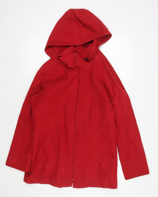 Womens UK Size M London Fog Red Rain Coat