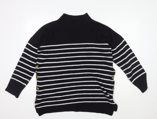 Womens UK Size S JoJo Maman Bébé Black Pullover Jumper