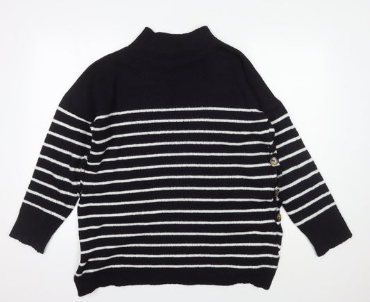 Womens UK Size S JoJo Maman Bébé Black Pullover Jumper